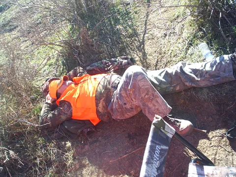 Hard day on the hill for Mark!