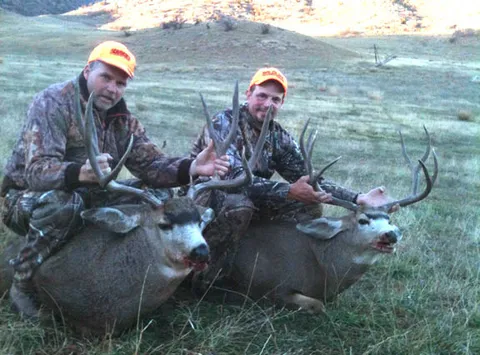 3rd Rifle Season - Brad & Andy - These Bucks look like twins!